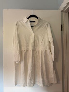 Pomander Place White Button-Up Dress, Size XS